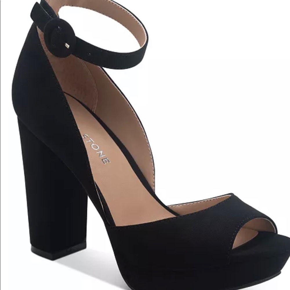 Black platform heels